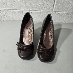 Mudd Dark Brown Heels with Bow Accent